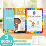 LL Ertongshu 22 979889788799 + Fractions Practice Workbook for Kids + Daily Math Practice Workbook: Addition And: 3-Book Set main cover and printed book set view, image 1, bundle ISBN 9798900668154