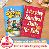 Raise Children Street-smart + Everyday Survival Skills for Kids: 2-Book Set main cover and printed book set view, image 1, bundle ISBN 9798900668222