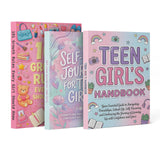 Teen Girl's Handbook + Self-love Journal for Teen Girls + 101 Growth Rules Every Girl Should Know: 3-Book Set main cover and printed book set view, image 1, bundle ISBN 9798900669373