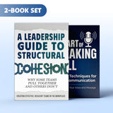 The Art of Speaking Well Communication Gui + Structural Cohesion Leadership Guide: 2-Book Set main cover and printed book set view, image 1, bundle ISBN 9798900668758