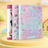 The Care and Keeping of You Young Girl's B + Teen Girl's Handbook + Self-love Journal for Teen Girls: 3-Book Set main cover and printed book set view, image 1, bundle ISBN 9798900666914