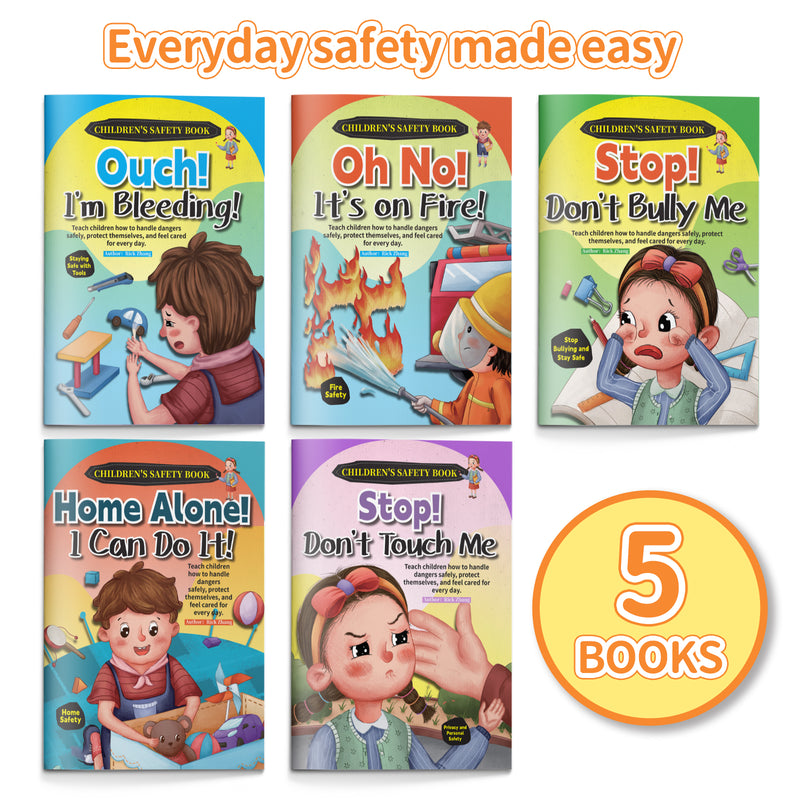 Safety Picture Book Collection: 5-Book Set main cover and printed book set view, image 1, bundle ISBN 9798900663432