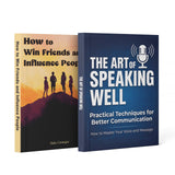 The Art of Speaking Well Communication Gui + How to Win Friends and Influence People 3-: 2-Book Set main cover and printed book set view, image 1, bundle ISBN 9798904661038