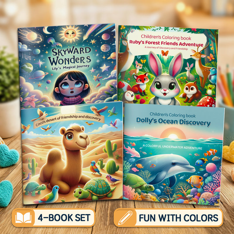 Printed Book Collection: 4-Book Set main cover and printed book set view, image 1, bundle ISBN 9798900668307