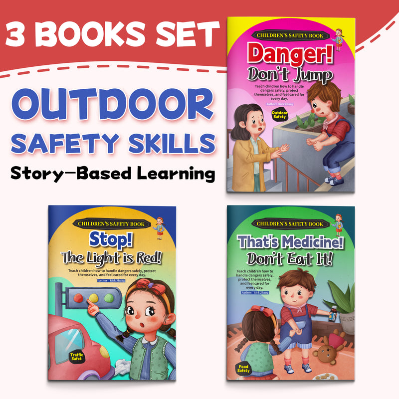Children's Safety Picture Book Set + Children's Safety Picture Book Set + Children's Safety Picture Book Set: 3-Book Set main cover and printed book set view, image 1, bundle ISBN 9798900669656