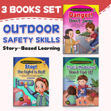 Children's Safety Picture Book Set + Children's Safety Picture Book Set + Children's Safety Picture Book Set: 3-Book Set main cover and printed book set view, image 1, bundle ISBN 9798900669656