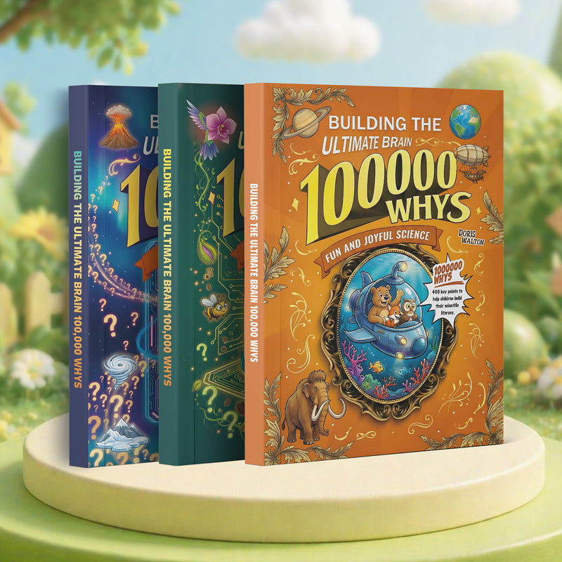 Building the Ultimate Brain 100000 Whys Sc + 100000 Whys Plant Kingdom Science Book for + 100000 Whys Planet Earth Science Book For: 3-Book main cover and printed book set view, image 1, bundle ISBN 9798900668512