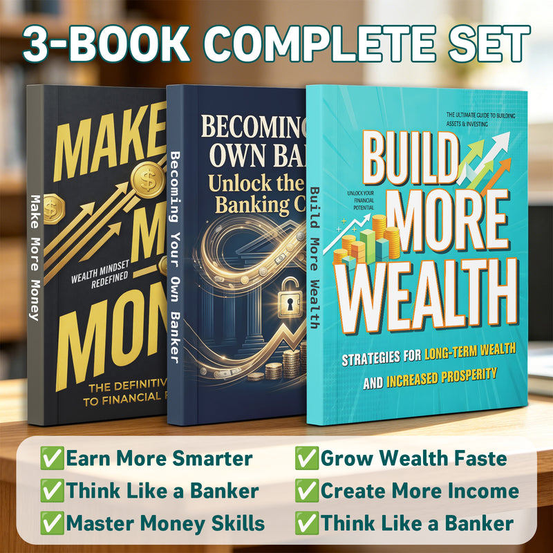 Personal Finance and Wealth Mindset Reading 3-Book Set main printed book set image, image 1, bundle ISBN 9798904661700