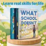 101 Things Every Kid Needs to Know Growing + What School Doesn't Teach You for Kids Lif + 21 Skills Every Teen Must Learn Before 18: 3-Book main cover and printed book set view, image 1, bundle ISBN 9798900667874