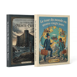 Le Tour Du Monde En Quatre-vingts Jours Fr + Le Comte De Monte-cristo Tome I French Edi: 2-Book Set main cover and printed book set view, image 1, bundle ISBN 9798904660369