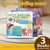 Let's Explore Together 7-book English Stor + Grimm's Fairy Tales Sleeping Beauty Pictur + I'm Ready to Sleep By Myself Bedtime Indep: 3-Book main cover and printed book set view, image 1, bundle ISBN 9798900664125