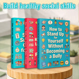 The Social Survival Guide for Kids + How to Stand Up for Yourself Without Becom + How Shy Kids Can Learn to Make Friends: 3-Book Set main cover and printed book set view, image 1, bundle ISBN 9798900667942