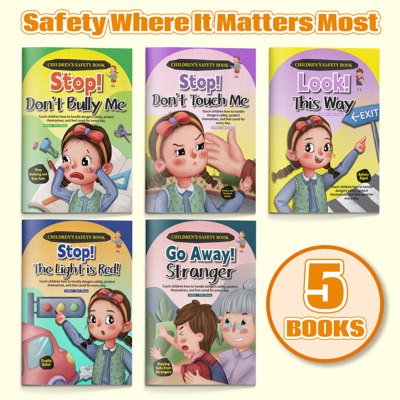 Safety Picture Book Collection: 5-Book Set main cover and printed book set view, image 1, bundle ISBN 9798900668710