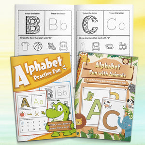 Alphabet Learning Collection: 2-Book Set main cover and printed book set view, image 1, bundle ISBN 9798900667089
