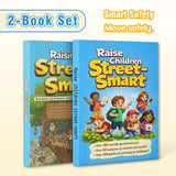 Raising Street-smart Kids Comic Edition + Raise Children Street-smart: 2-Book Set main cover and printed book set view, image 1, bundle ISBN 9798900668802