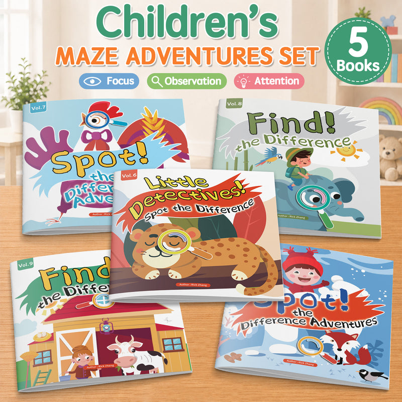 Spot the Difference Activity Books 6-10: 5-Book Set physical printed book set image 1, bundle ISBN 9798904665067