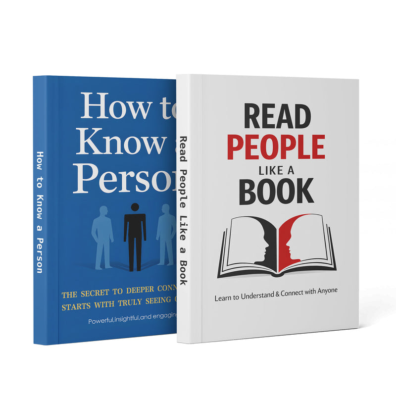 How to Know a Person Communication Guide + Read People Like a Book Communication Guid: 2-Book Set main cover and printed book set view, image 1, bundle ISBN 9798904661069