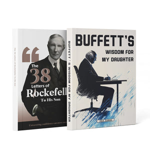 Buffett's Wisdom for My Daughter Wise Livi + Rockefeller's 38 Letters to His Son Succes: 2-Book Set main cover and printed book set view, image 1, bundle ISBN 9798900665566