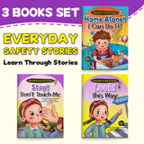 Children's Safety Picture Book Set + Children's Safety Picture Book Set + Children's Safety Picture Book Set: 3-Book Set main cover and printed book set view, image 1, bundle ISBN 9798900669632