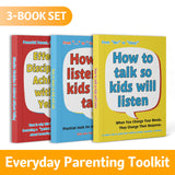 How to Talk So Kids Will Listen Parenting + How to Listen So Kids Will Talk Parenting + Effective Discipline Without Yelling Paren: 3-Book S main cover and printed book set view, image 1, bundle ISBN 9798900665696