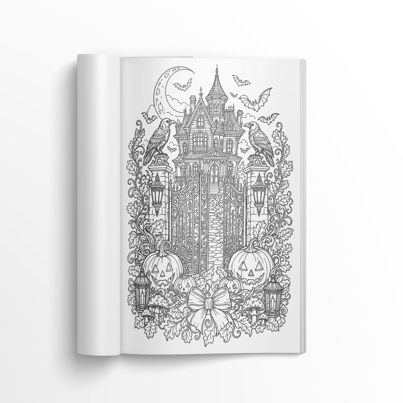 Halloween Wonderland Adult Coloring Book, Volume 10 physical printed book product image 1, ISBN 9798904667481
