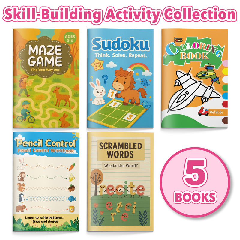 Maze Activity Collection: 5-Book Set main cover and printed book set view, image 1, bundle ISBN 9798904661618