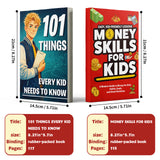 Money Skills for Kids Saving Spending and + 101 Things Every Kid Needs to Know Future: 2-Book Set main cover and printed book set view, image 1, bundle ISBN 9798900668246