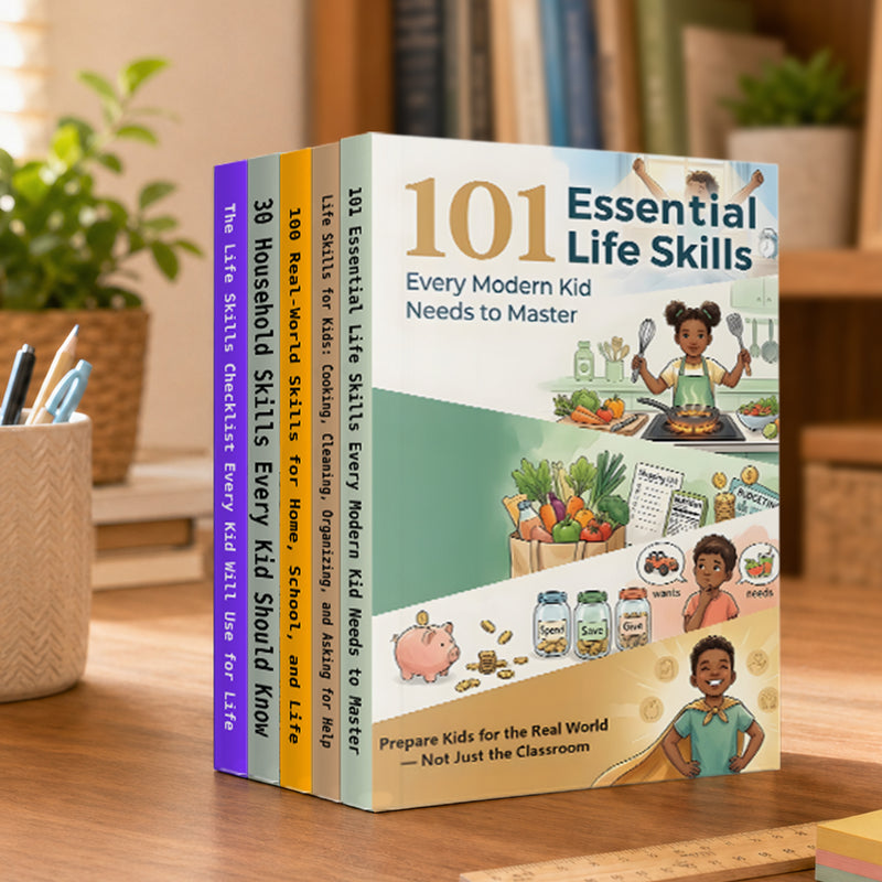 Life Skills Collection: 5-Book Set main cover and printed book set view, image 1, bundle ISBN 9798900669328
