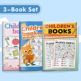 Phonics Search Workbook: Beginning Digraph + Trace and Match Early Reading Workbook + Alphabet and Vocabulary Early Learning Wor: 3-Book Set main cover and printed book set view, image 1, bundle ISBN 9798904660178