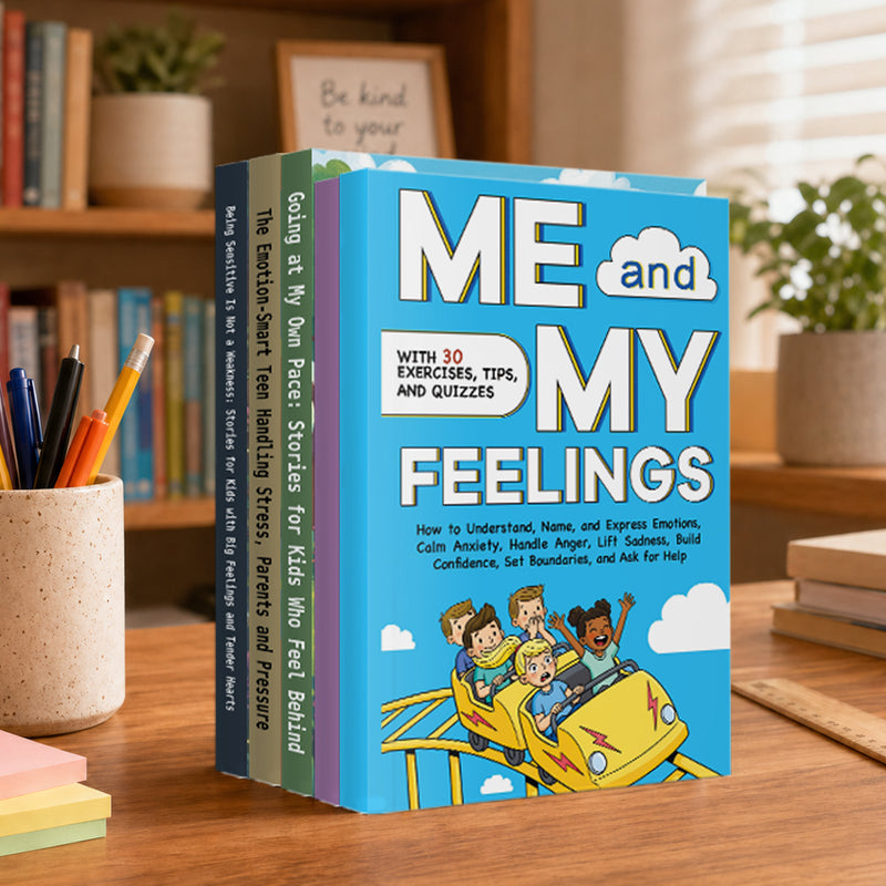 Emotional Skills Collection: 5-Book Set main cover and printed book set view, image 1, bundle ISBN 9798900669366