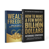 Wealth Freedom Personal Finance Guide + How to Make a Few More Billion Dollars: We: 2-Book Set main cover and printed book set view, image 1, bundle ISBN 9798900669571