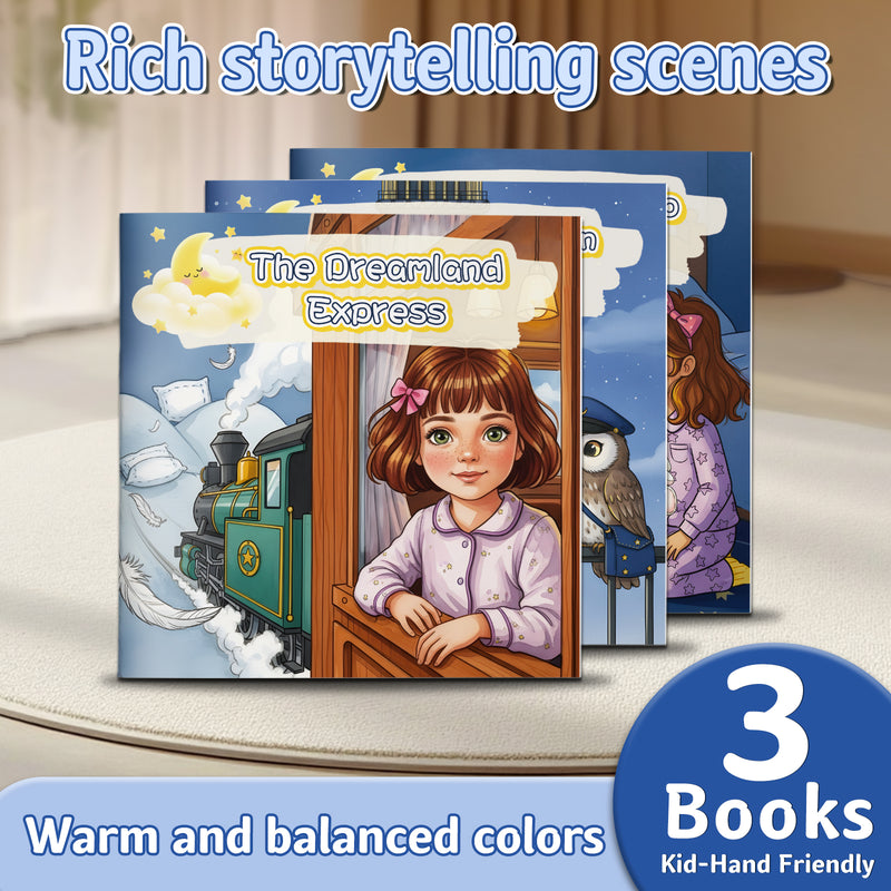 The Monster Who Eats the Dark Bedtime Pict + the Dreamland Express Bedtime Picture Book + Moonlight Postman in Dreams Bedtime Pictur: 3-Book main cover and printed book set view, image 1, bundle ISBN 9798900664132