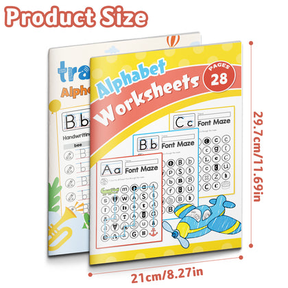 Trace Letter Alphabet Worksheets + Alphabet Worksheets: Letter Recognition An: 2-Book Set bundle detail image, image 2, bundle ISBN 9798900668970