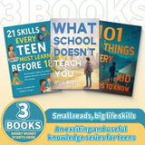 101 Things Every Kid Needs to Know Growing + What School Doesn't Teach You for Kids Lif + 21 Skills Every Teen Must Learn Before 18: 3-Book bundle detail image, image 2, bundle ISBN 9798900667874