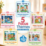 Spot the Difference Activity Books 1-5: 5-Book Set physical printed book set image 2, bundle ISBN 9798904664923
