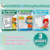 Picture Word Tracing Workbook Basic Writin + Simple Sentences CVC Word Family Workbook + Roll and Read Sentence Fluency Workbook: 3-Book Set bundle detail image, image 1, bundle ISBN 9798900669496