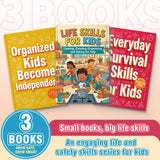 Organized Kids Become Independent + Life Skills for Kids Cooking Cleaning and + Everyday Survival Skills for Kids: 3-Book Set bundle detail image, image 2, bundle ISBN 9798900667928