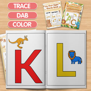 Alphabet Tracing Workbook: Large Letter Pr + My First Sight Words Book: 2-Book Set bundle detail image, image 2, bundle ISBN 9798900669731