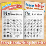 Trace Letter Alphabet Worksheets + Alphabet Worksheets: Letter Recognition An: 2-Book Set bundle detail image, image 3, bundle ISBN 9798900668970
