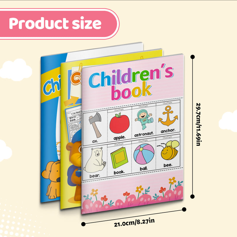 CVC Reading Sentences Workbook + Alphabet Early Learning Workbook + Alphabet and Vocabulary Early Learning Wor: 3-Book Set bundle detail image, image 1, bundle ISBN 9798900668826