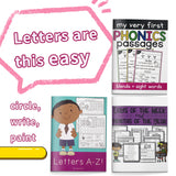 Consonant Blend Reading Workbook for Kids + Letter Recognition and Phonics Practice Bo + Days of the Week Handwriting Workbook For: 3-Book S bundle detail image, image 3, bundle ISBN 9798900666655