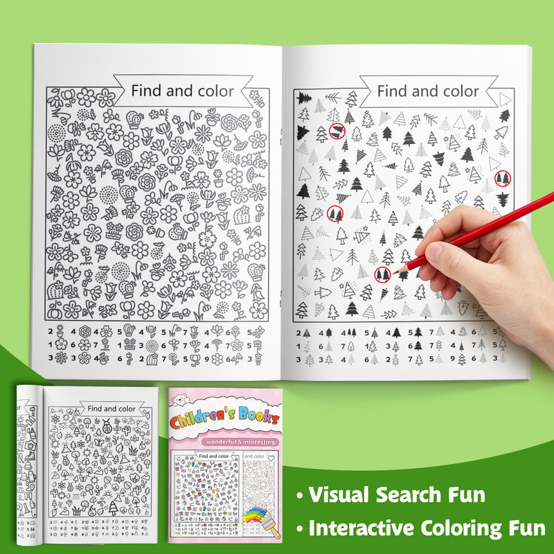 Find and Color: Picture Search and Number + Find and Color: Shape Search: 2-Book Set bundle detail image, image 1, bundle ISBN 9798900669502