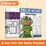 Sight Word Poetry Pages Workbook for Kids + Days of the Week Handwriting Workbook For: 2-Book Set bundle detail image, image 5, bundle ISBN 9798900669557
