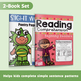 Sight Word Poetry Pages Workbook for Kids + Four Seasons Reading Comprehension Workboo: 2-Book Set bundle detail image, image 5, bundle ISBN 9798900669649