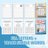 Sight Word Coloring Hunt Workbook + Alphabet Worksheets: Uppercase and Lowerca: 2-Book Set bundle detail image, image 6, bundle ISBN 9798900669762