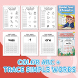 Sight Word Tracing Book: High-frequency Wo + Alphabet Sound and Tracing Fun Workbook: 2-Book Set bundle detail image, image 6, bundle ISBN 9798900669786