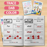 Let's Learn Sight Words Workbook + Dot and Color ABC Do-a-dot Workbook: 2-Book Set bundle detail image, image 4, bundle ISBN 9798900669700