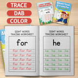 Sight Word Tracing Book: High-frequency Wo + Alphabet Sound and Tracing Fun Workbook: 2-Book Set bundle detail image, image 4, bundle ISBN 9798900669786