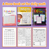 Daily Math Practice Workbook: Counting and + Hundreds Chart Hunt Activity Book for Kids + Daily Addition and Subtraction Within 100: 3-Book bundle detail image, image 3, bundle ISBN 9798900666648
