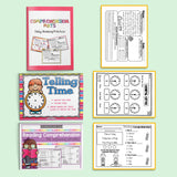 Telling Time Practice Book for Kids + Reading Comprehension Practice Book: Simpl + Story Sequencing and Reading Comprehension: 3-Book Set bundle detail image, image 3, bundle ISBN 9798900667744